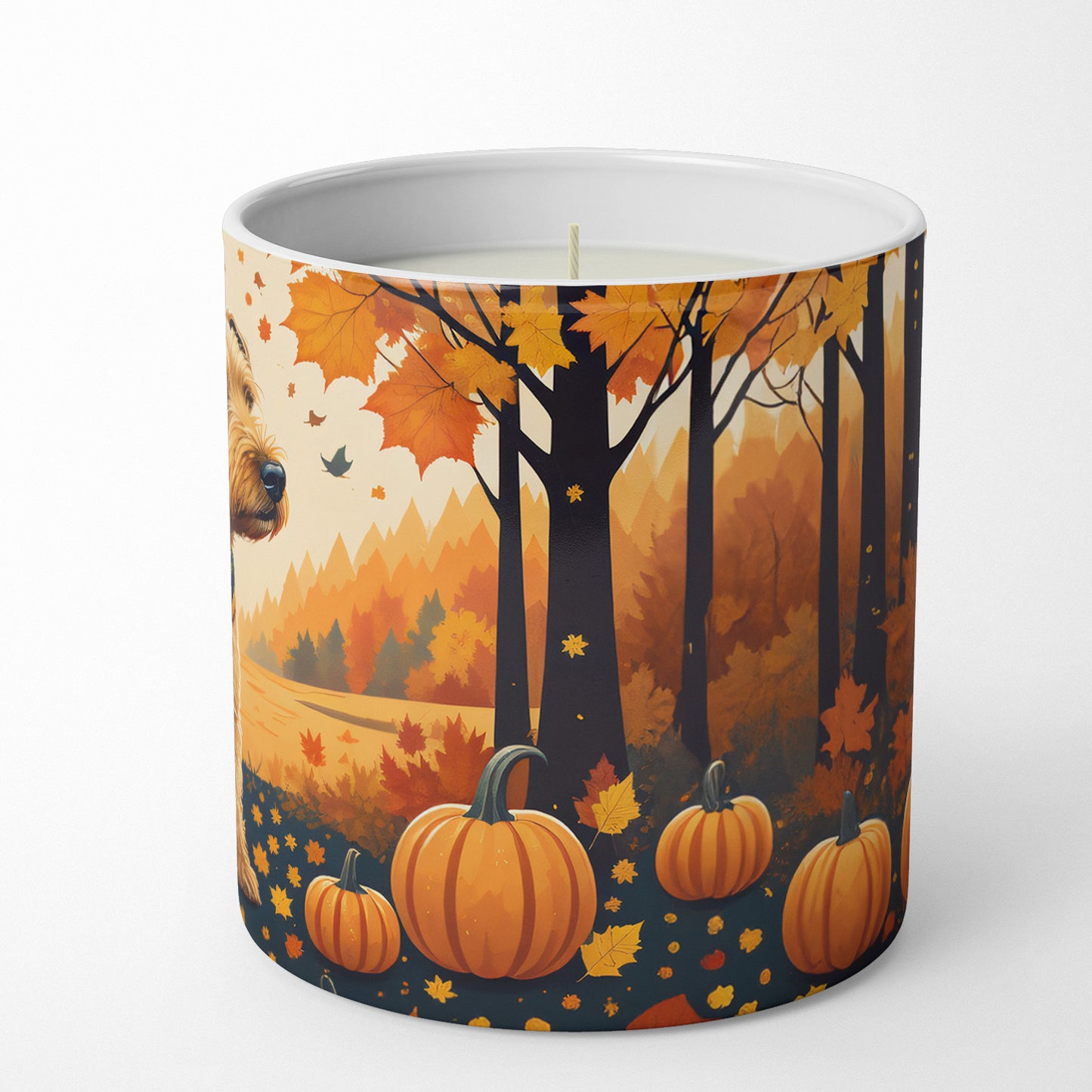 Lakeland Terrier Fall Decorative Soy Candle