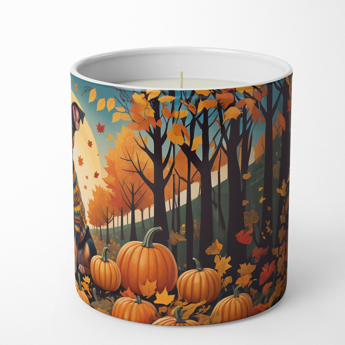Miniature Pinscher Fall Decorative Soy Candle
