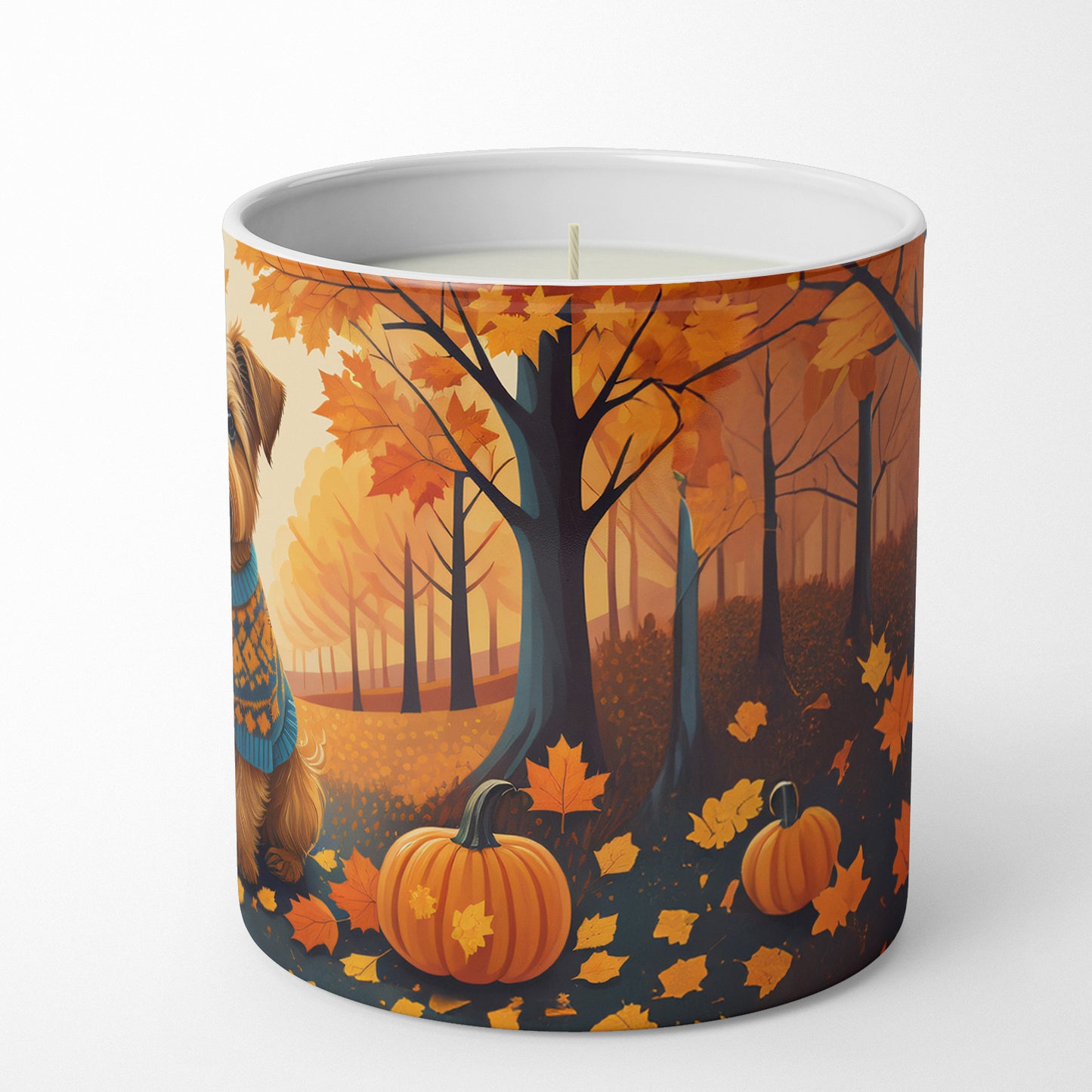 Norfolk Terrier Fall Decorative Soy Candle