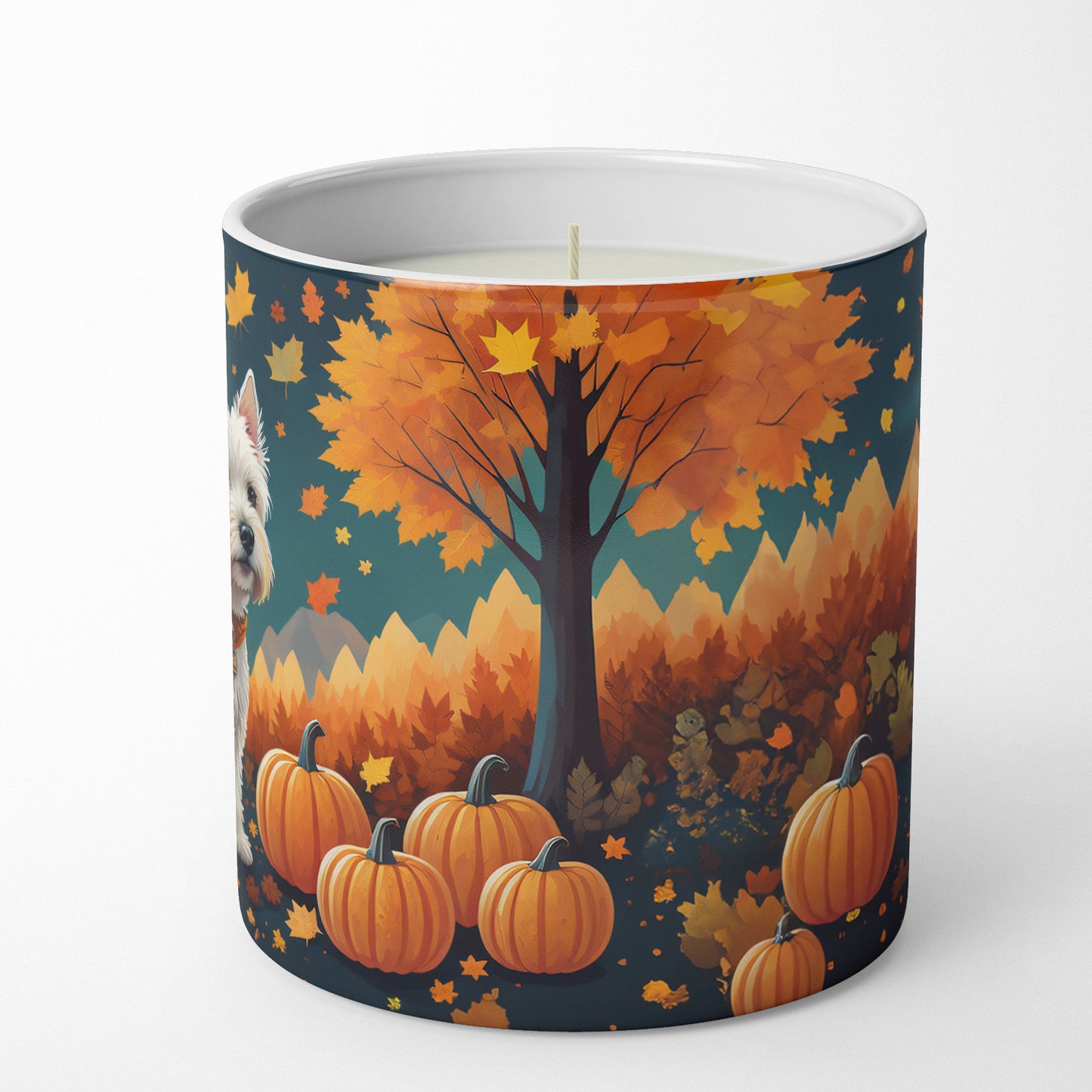 Westie Fall Decorative Soy Candle