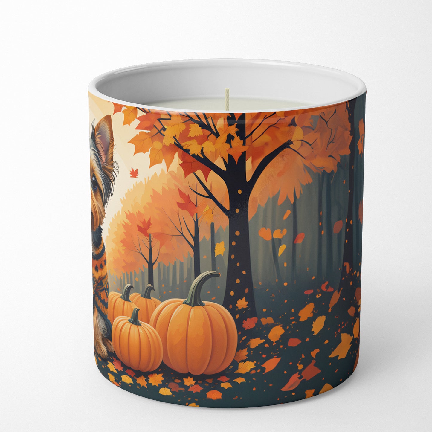 Yorkshire Terrier Fall Decorative Soy Candle