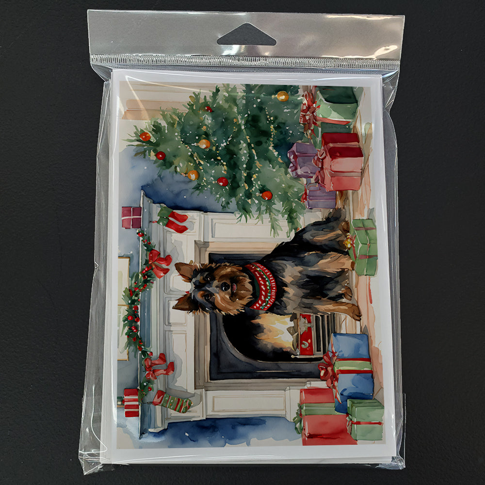 Australian Terrier Christmas Greeting Cards and Envelopes Pack of 8