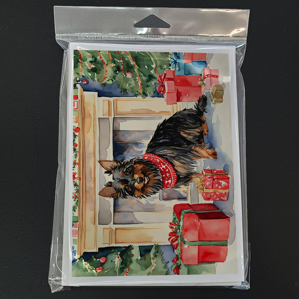 Australian Terrier Christmas Greeting Cards and Envelopes Pack of 8