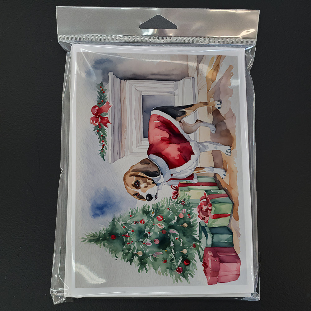 Beagle Christmas Greeting Cards and Envelopes Pack of 8