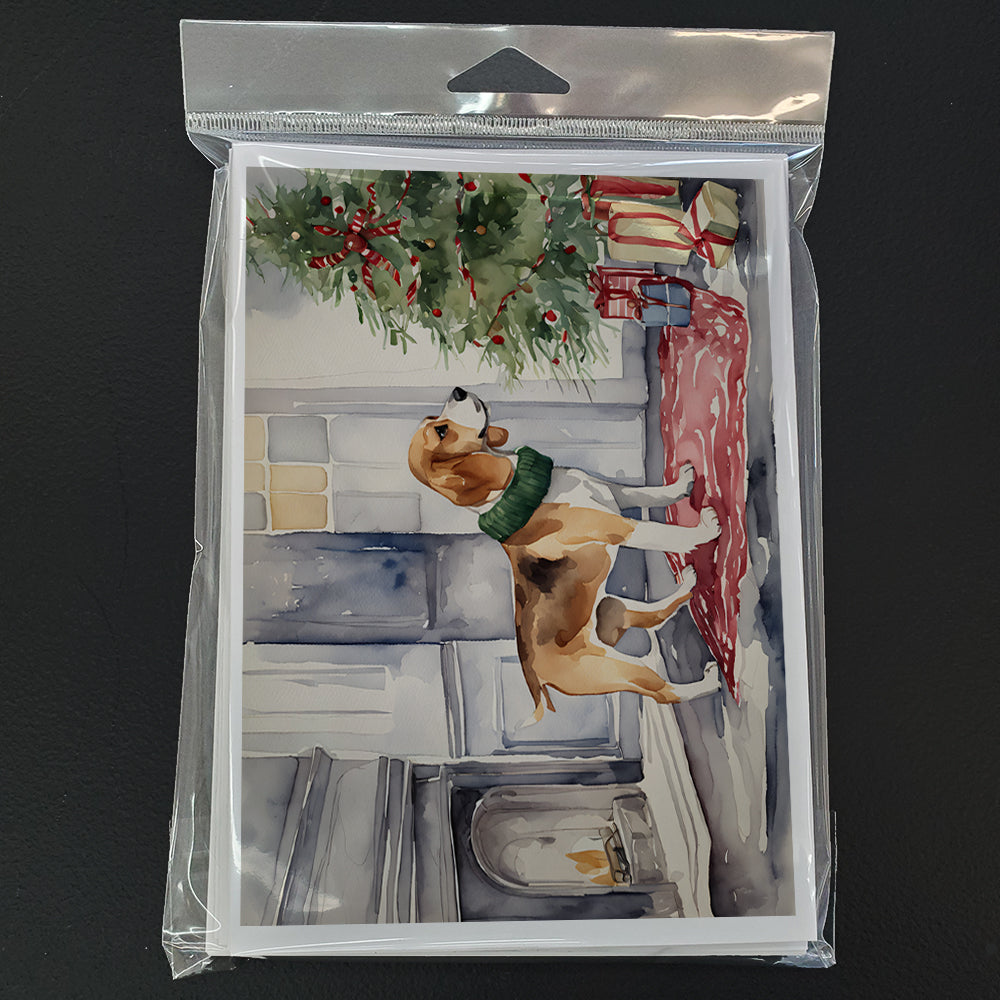 Beagle Christmas Greeting Cards and Envelopes Pack of 8
