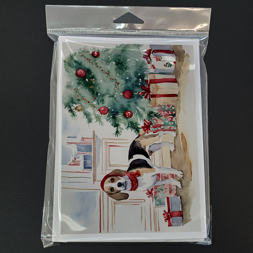 Beagle Christmas Greeting Cards and Envelopes Pack of 8