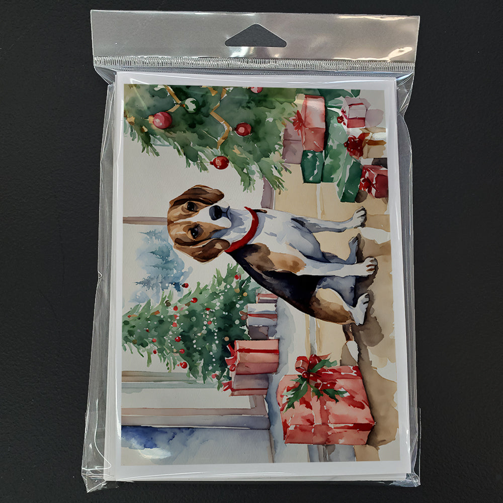Beagle Christmas Greeting Cards and Envelopes Pack of 8