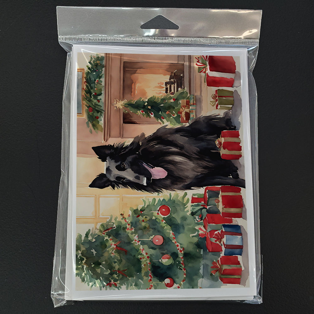 Belgian Sheepdog Christmas Greeting Cards and Envelopes Pack of 8