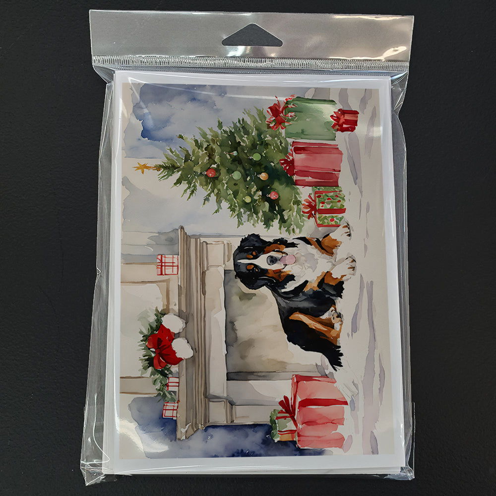 Bernese Mountain Dog Christmas Greeting Cards and Envelopes Pack of 8