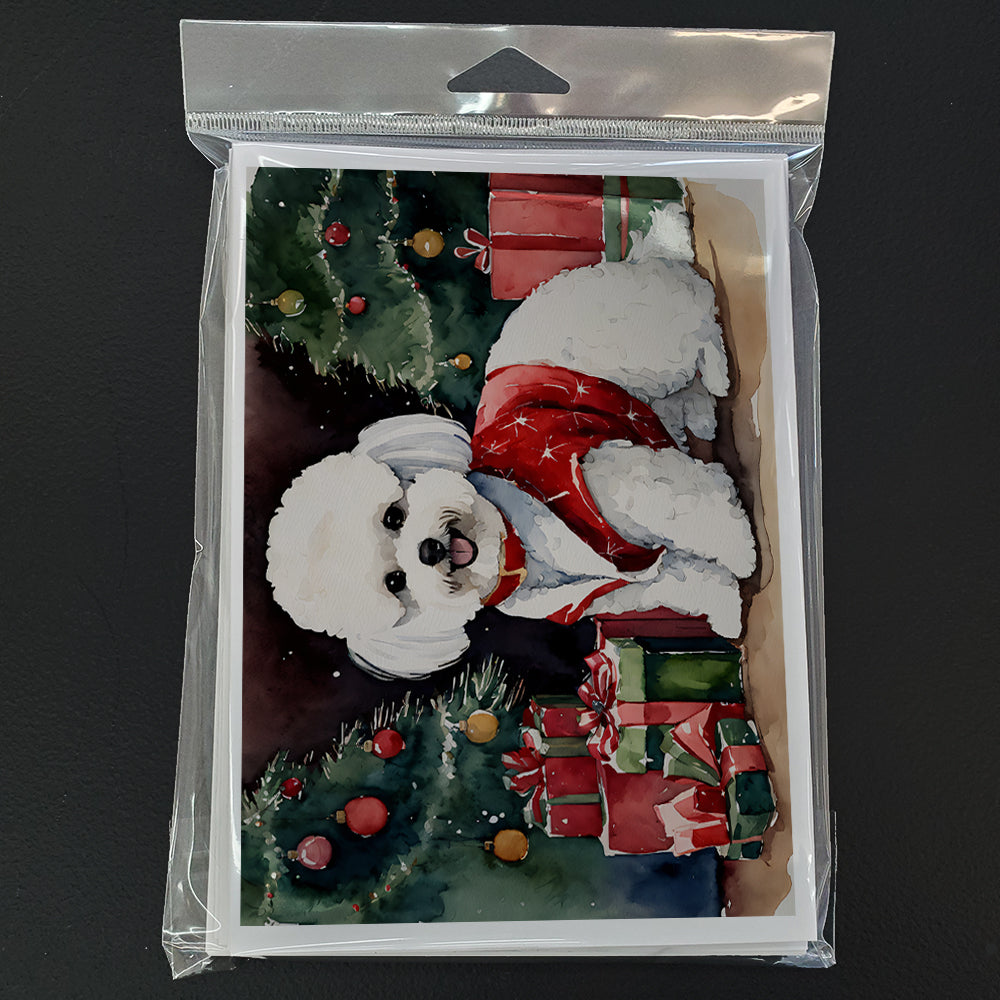 Bichon Frise Christmas Greeting Cards and Envelopes Pack of 8