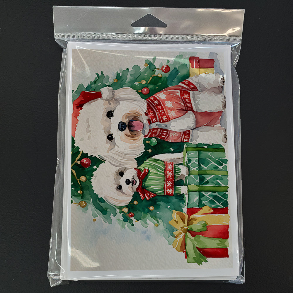 Bichon Frise Christmas Greeting Cards and Envelopes Pack of 8