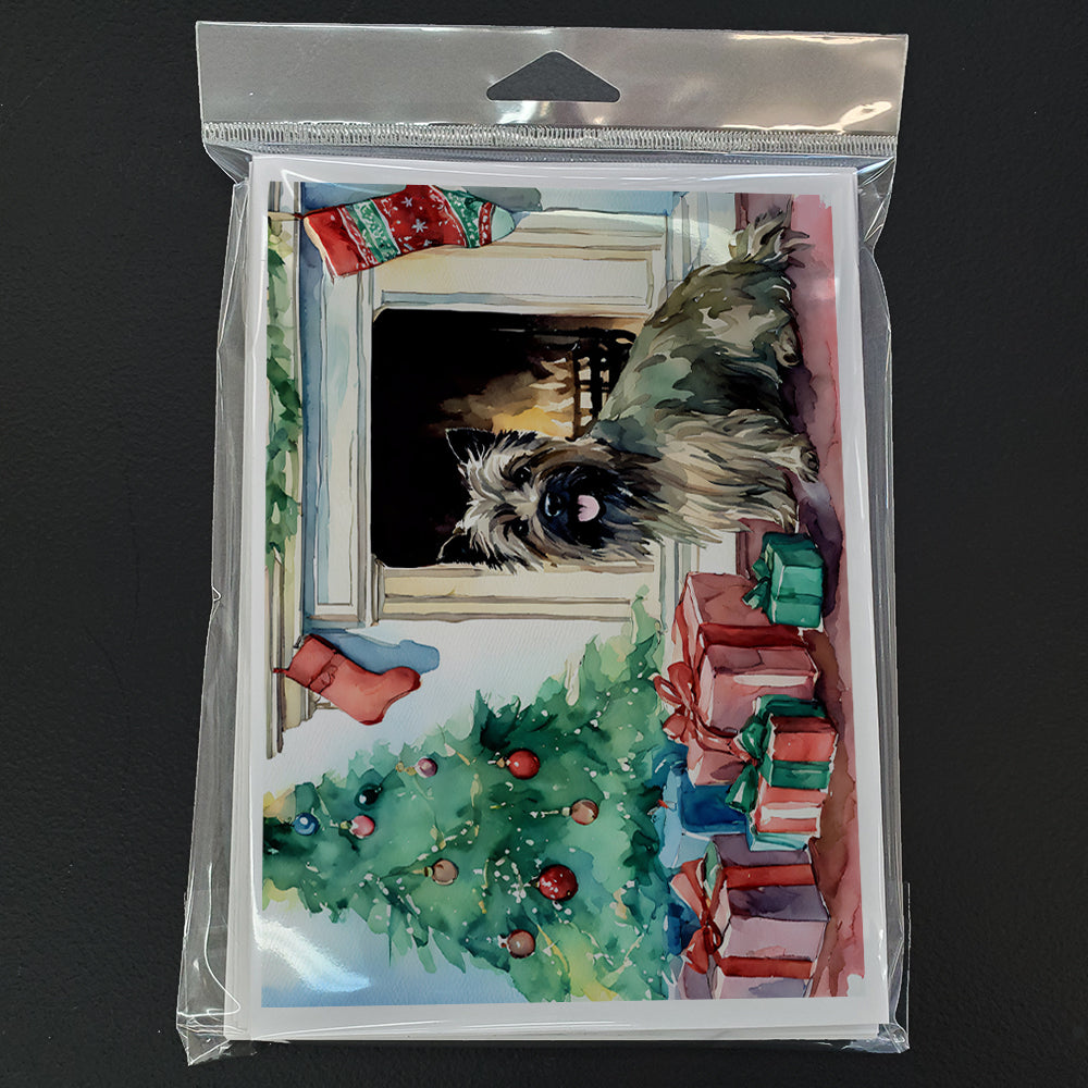 Cairn Terrier Christmas Greeting Cards and Envelopes Pack of 8