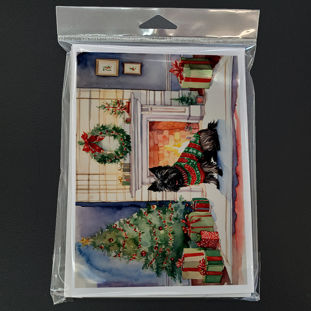 Cairn Terrier Christmas Greeting Cards and Envelopes Pack of 8