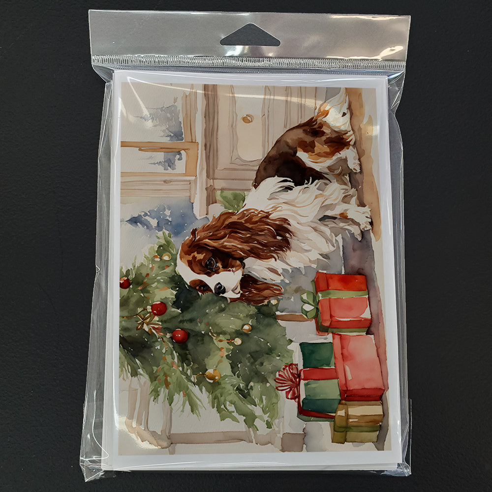 Cavalier Spaniel Christmas Greeting Cards and Envelopes Pack of 8