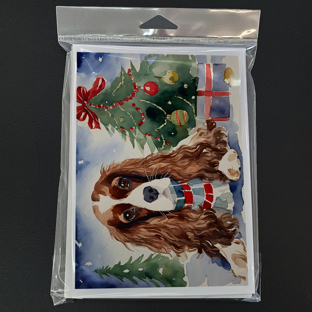 Cavalier Spaniel Christmas Greeting Cards and Envelopes Pack of 8