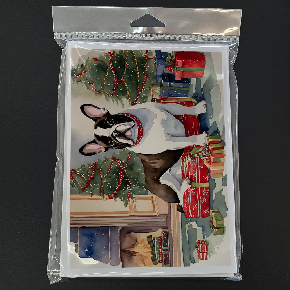 French Bulldog Christmas Greeting Cards and Envelopes Pack of 8