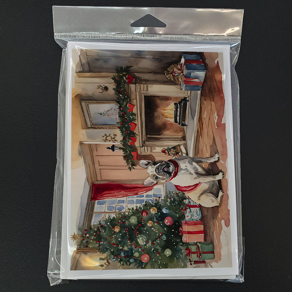 French Bulldog Christmas Greeting Cards and Envelopes Pack of 8