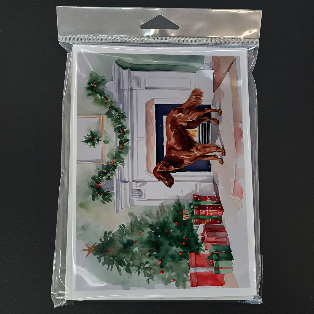 Irish Setter Christmas Greeting Cards and Envelopes Pack of 8
