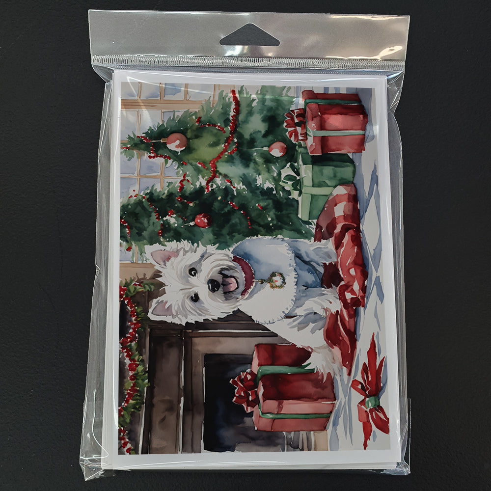 Westie Christmas Greeting Cards and Envelopes Pack of 8
