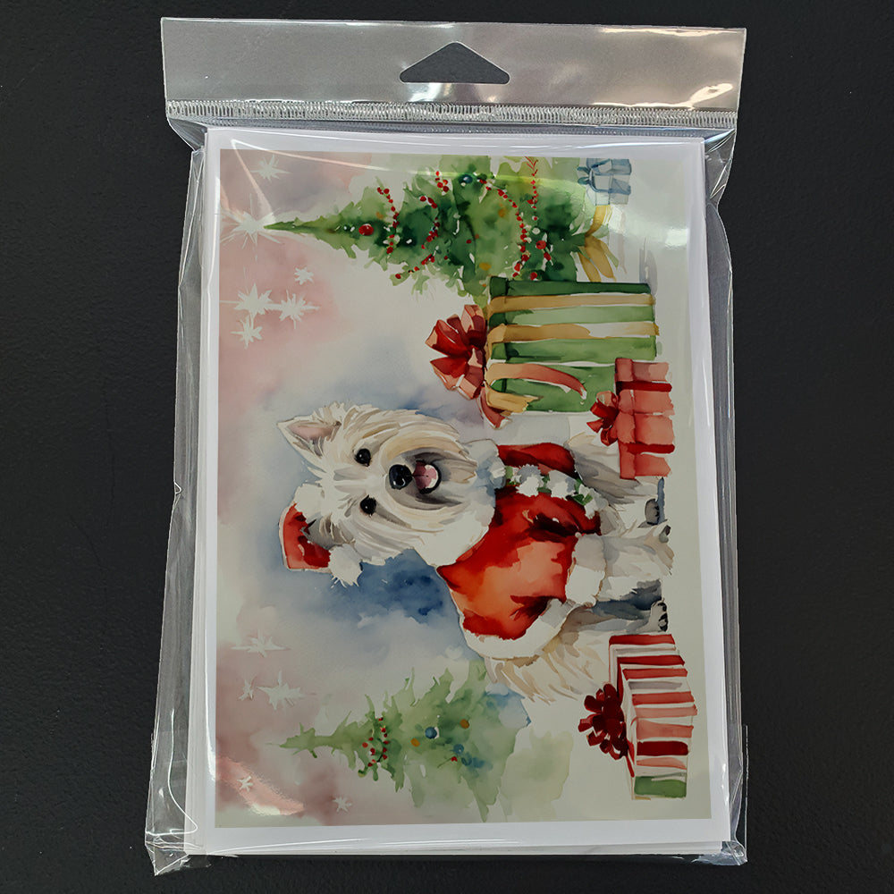 Westie Christmas Greeting Cards and Envelopes Pack of 8