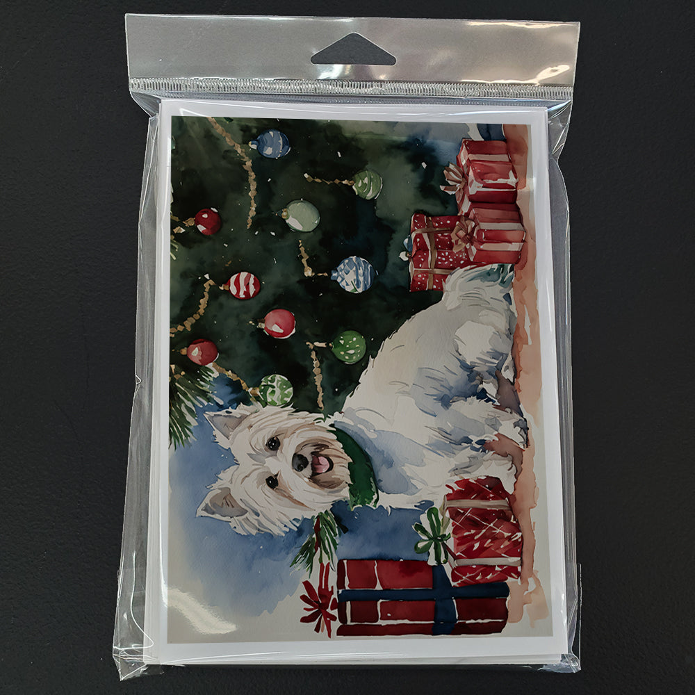 Westie Christmas Greeting Cards and Envelopes Pack of 8