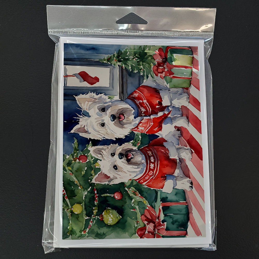 Westie Christmas Greeting Cards and Envelopes Pack of 8