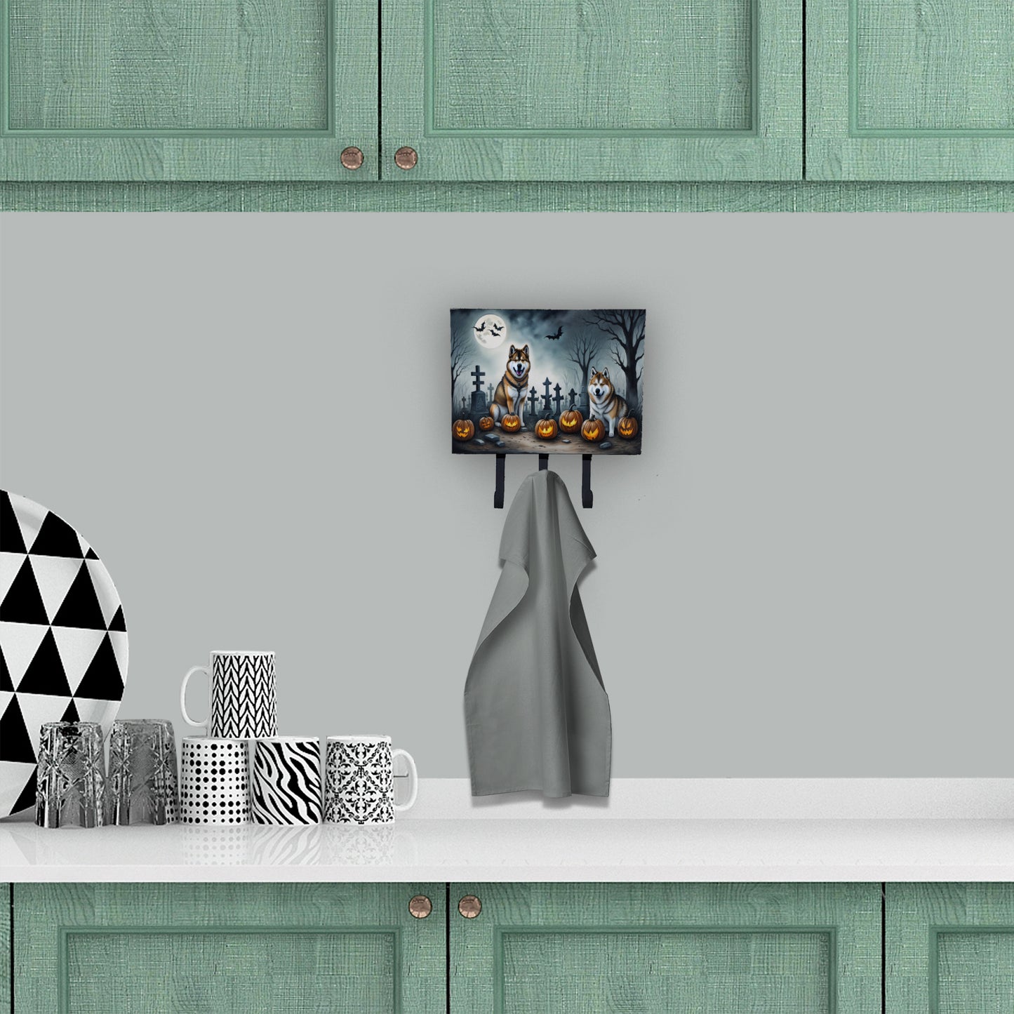 Akita Spooky Halloween Leash or Key Holder