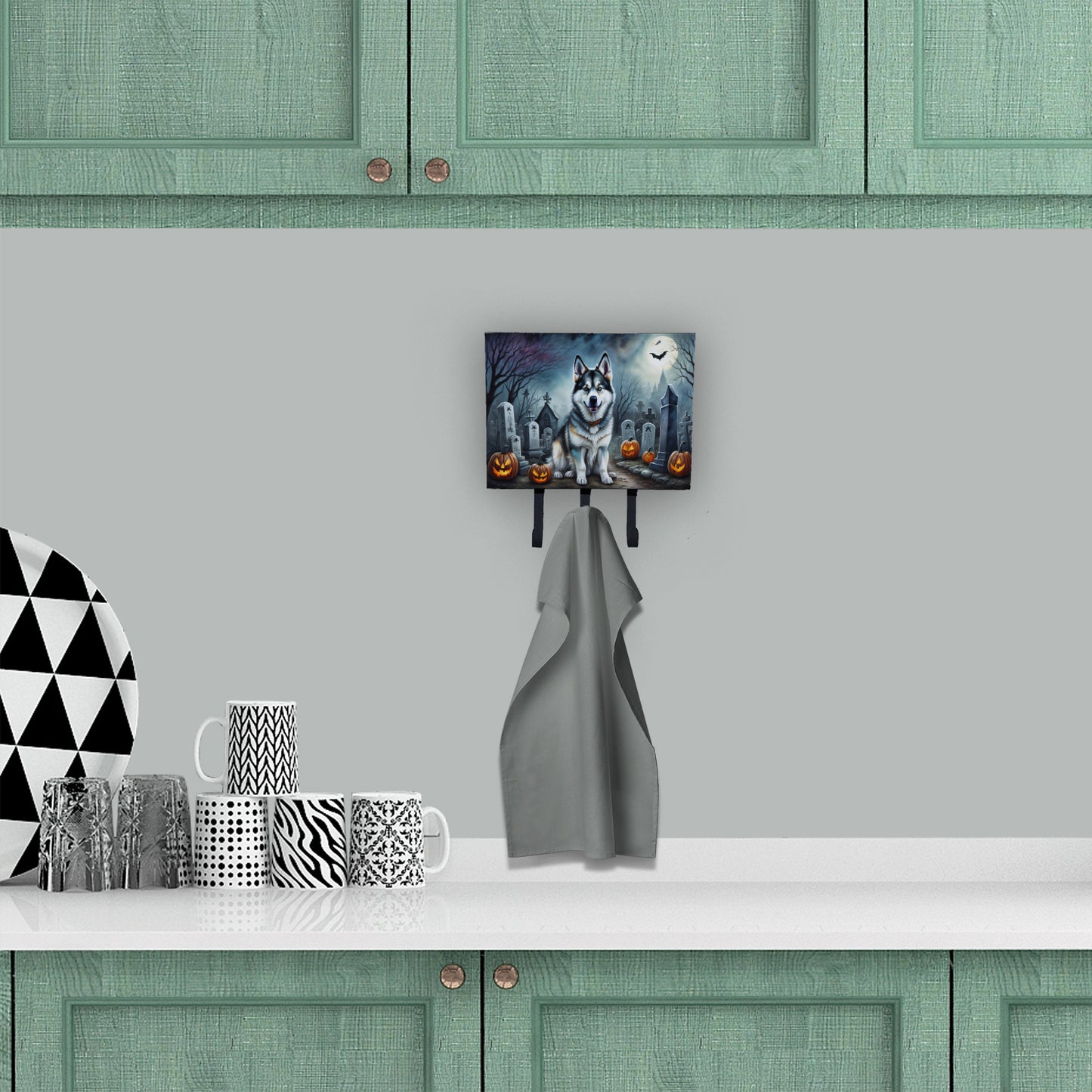 Alaskan Malamute Spooky Halloween Leash or Key Holder