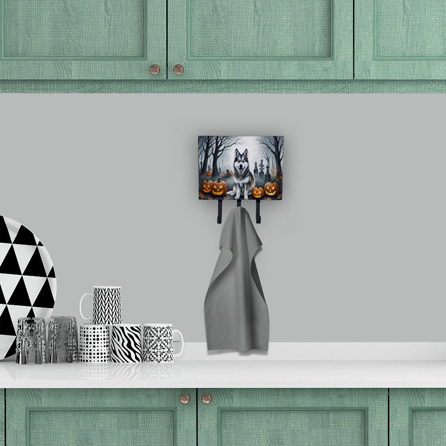 Alaskan Malamute Spooky Halloween Leash or Key Holder