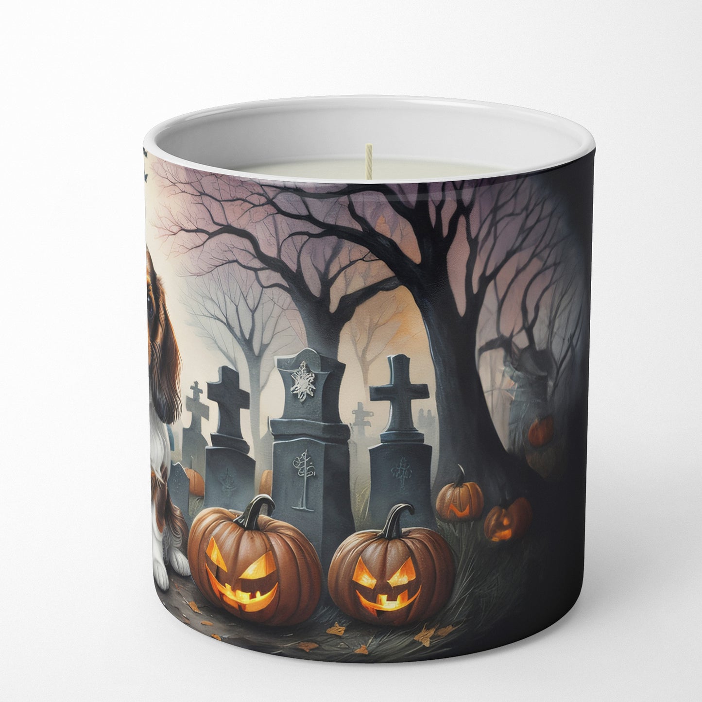 Cavalier Spaniel Spooky Halloween Decorative Soy Candle