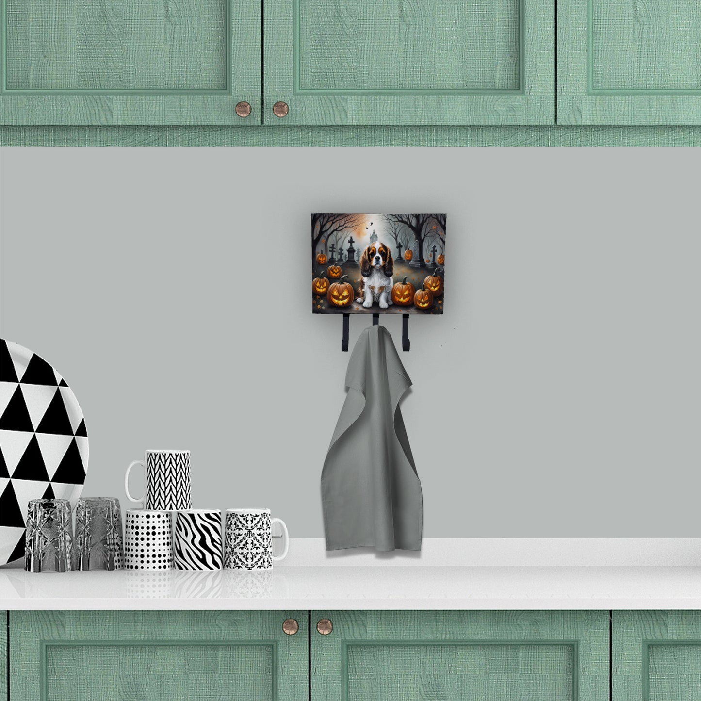 Cavalier Spaniel Spooky Halloween Leash or Key Holder