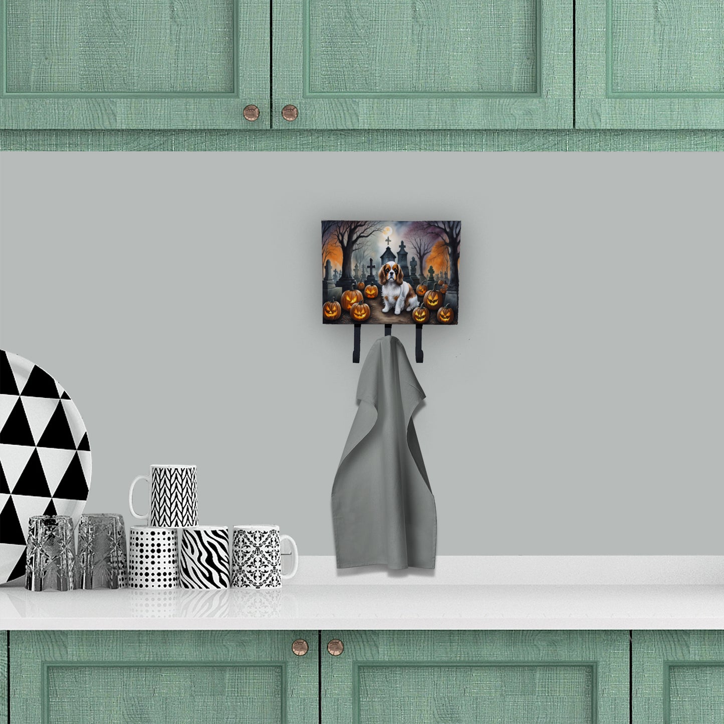 Cavalier Spaniel Spooky Halloween Leash or Key Holder