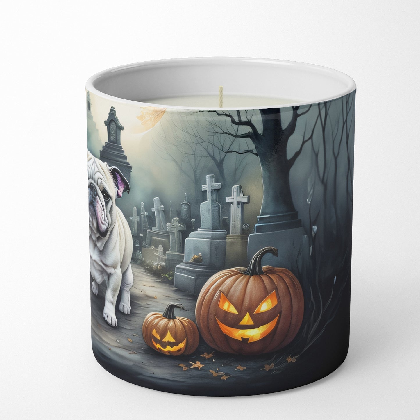 English Bulldog Spooky Halloween Decorative Soy Candle