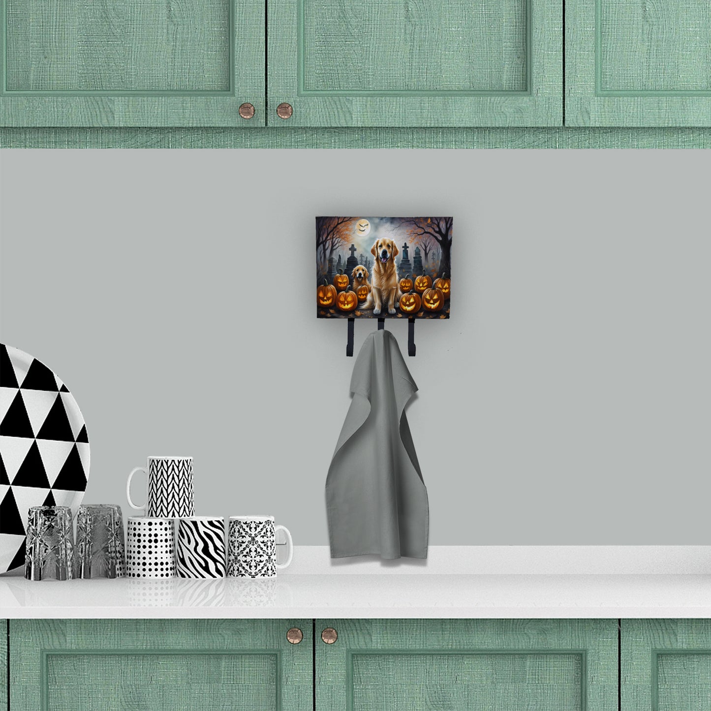 Golden Retriever Spooky Halloween Leash or Key Holder