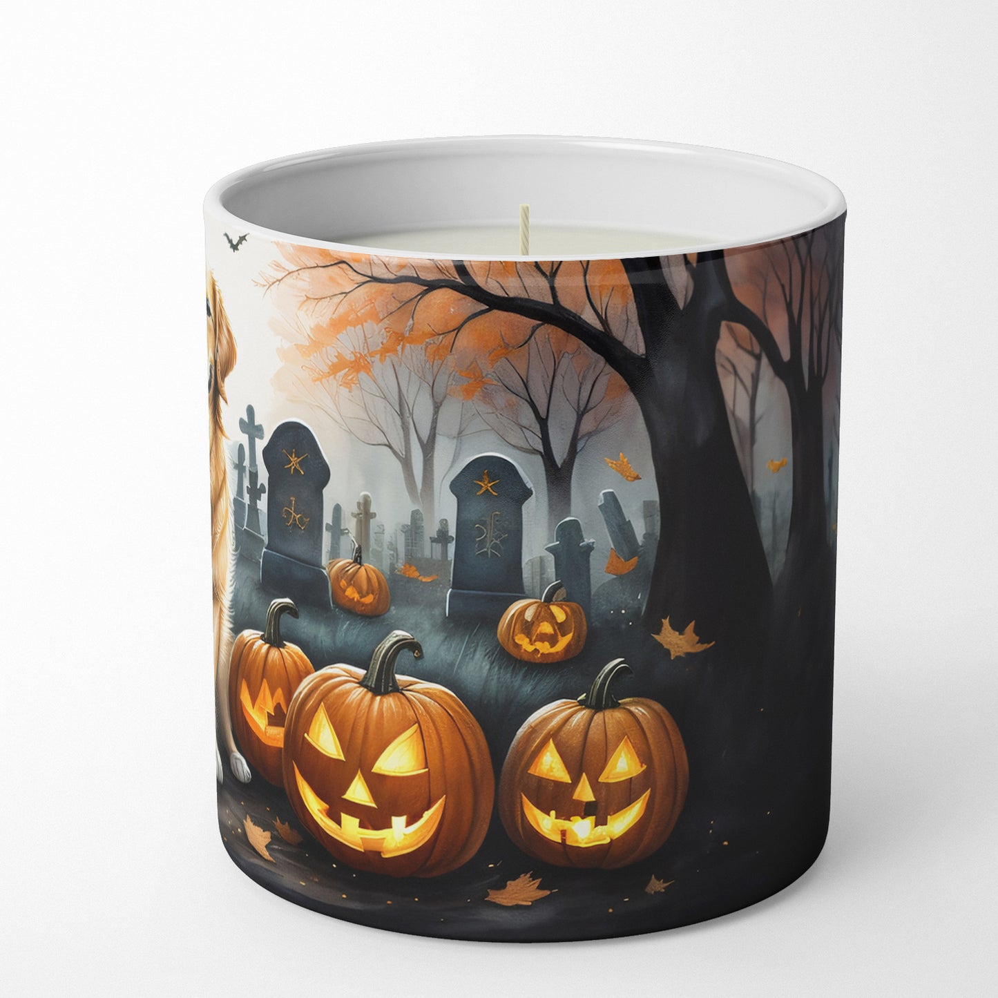 Golden Retriever Spooky Halloween Decorative Soy Candle