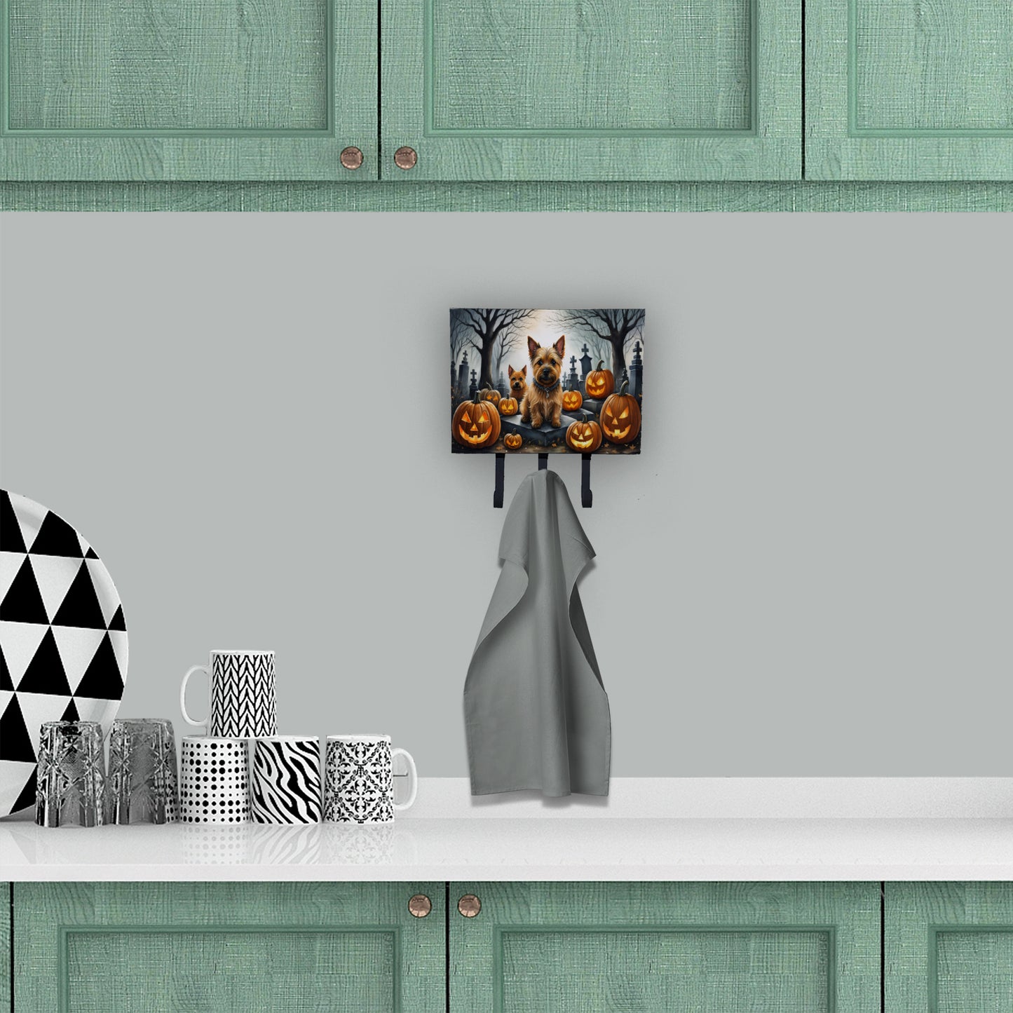 Norwich Terrier Spooky Halloween Leash or Key Holder