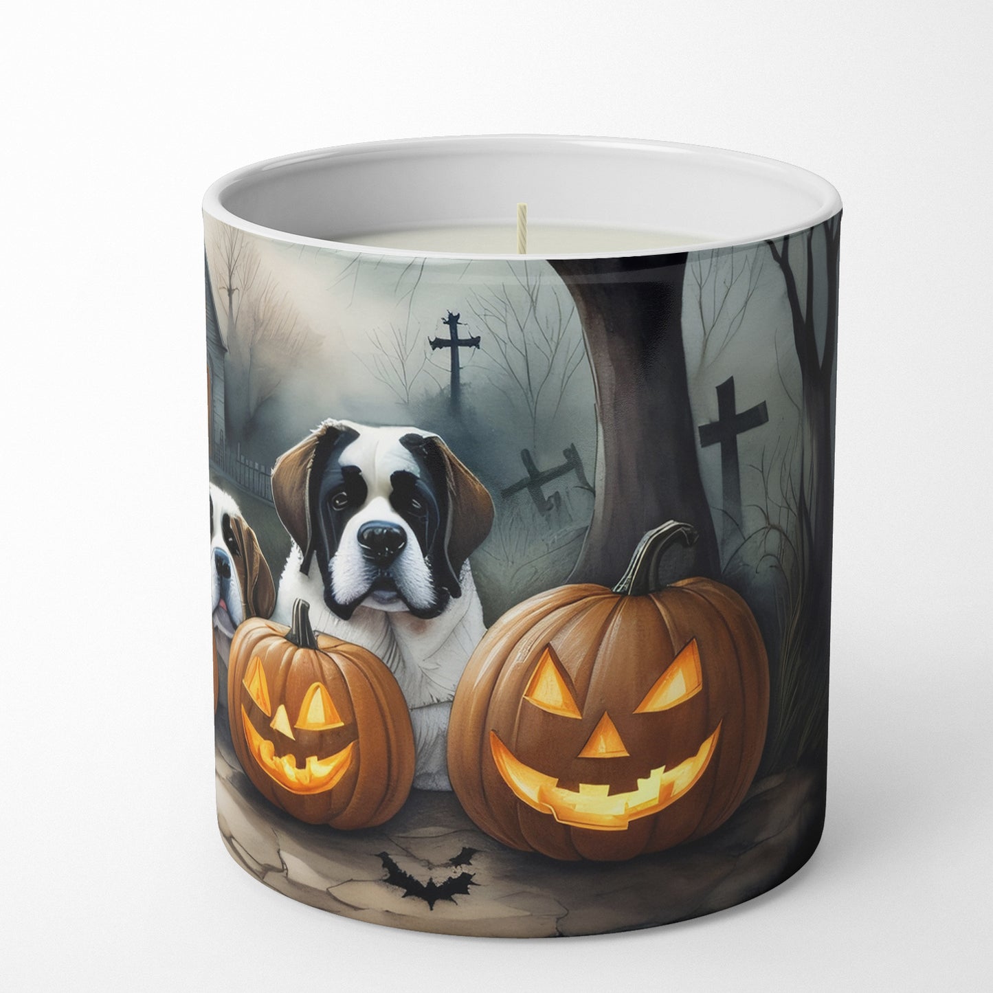 Saint Bernard Spooky Halloween Decorative Soy Candle