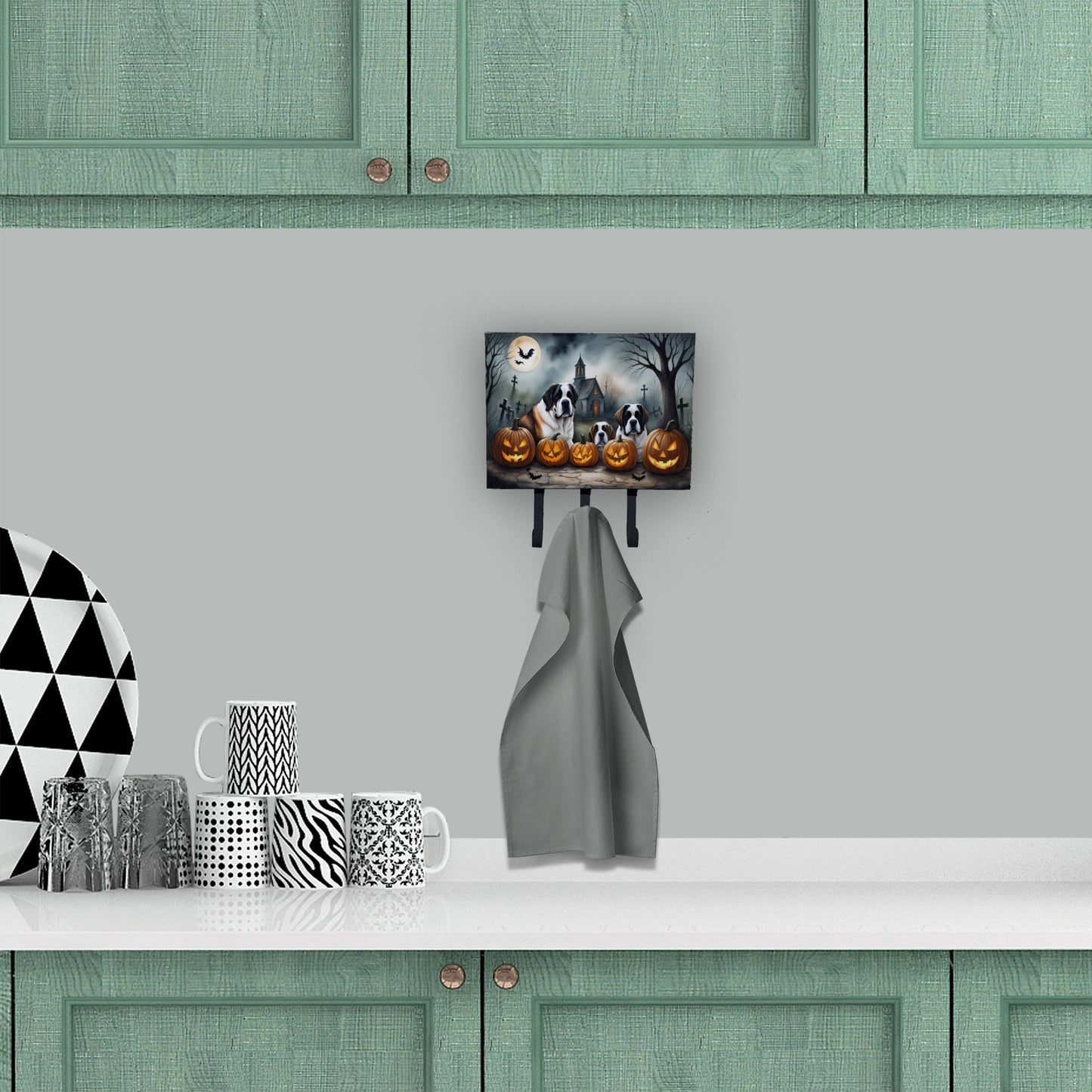 Saint Bernard Spooky Halloween Leash or Key Holder