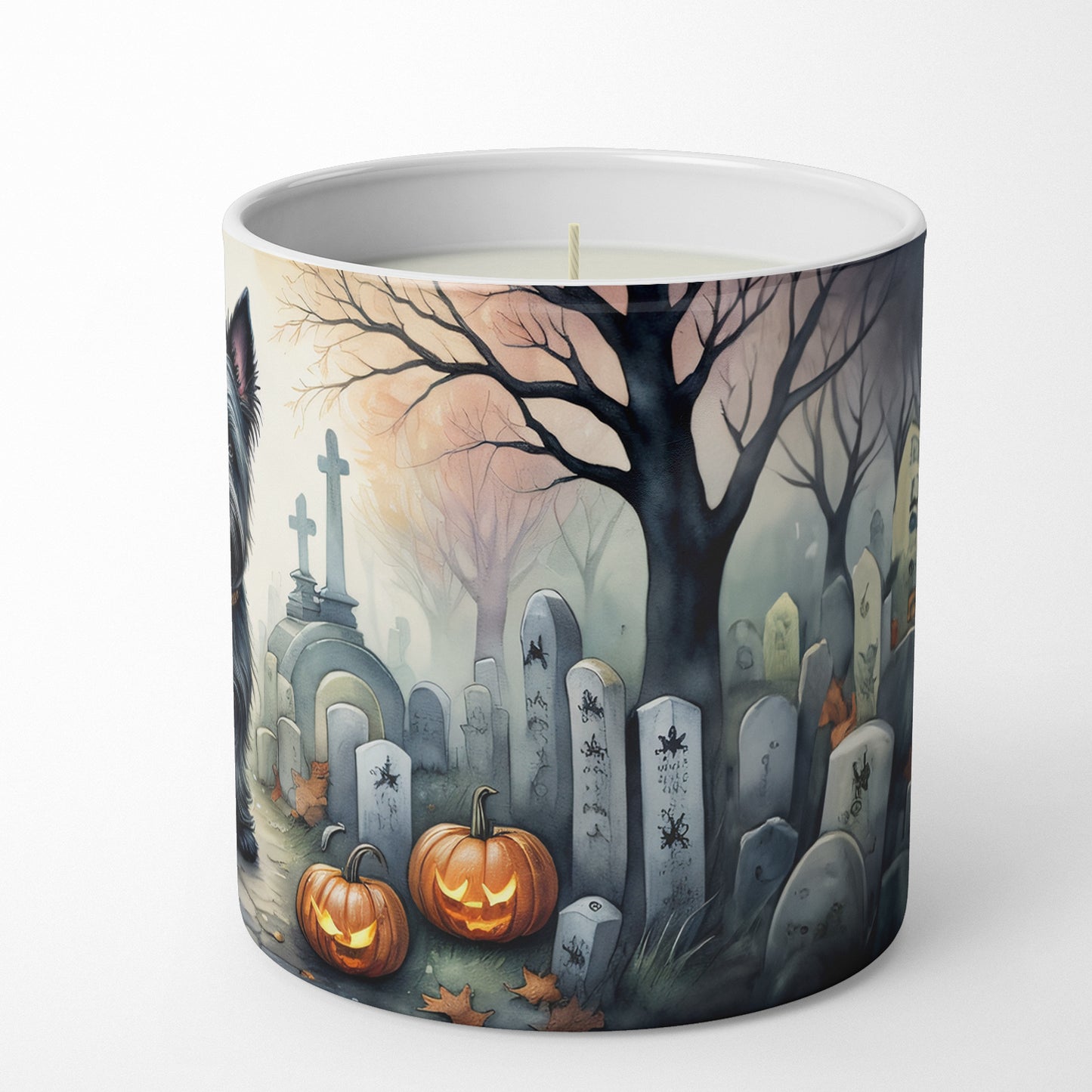 Scottish Terrier Spooky Halloween Decorative Soy Candle