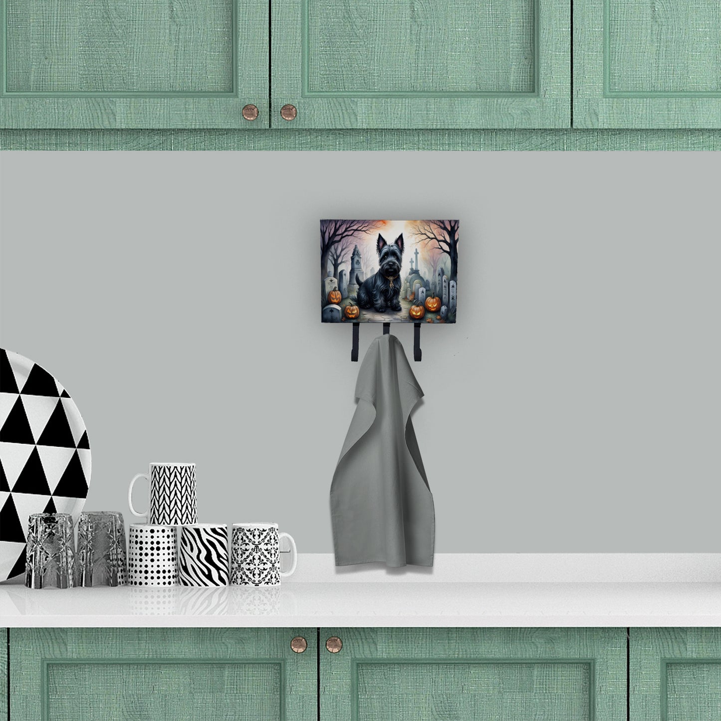 Scottish Terrier Spooky Halloween Leash or Key Holder