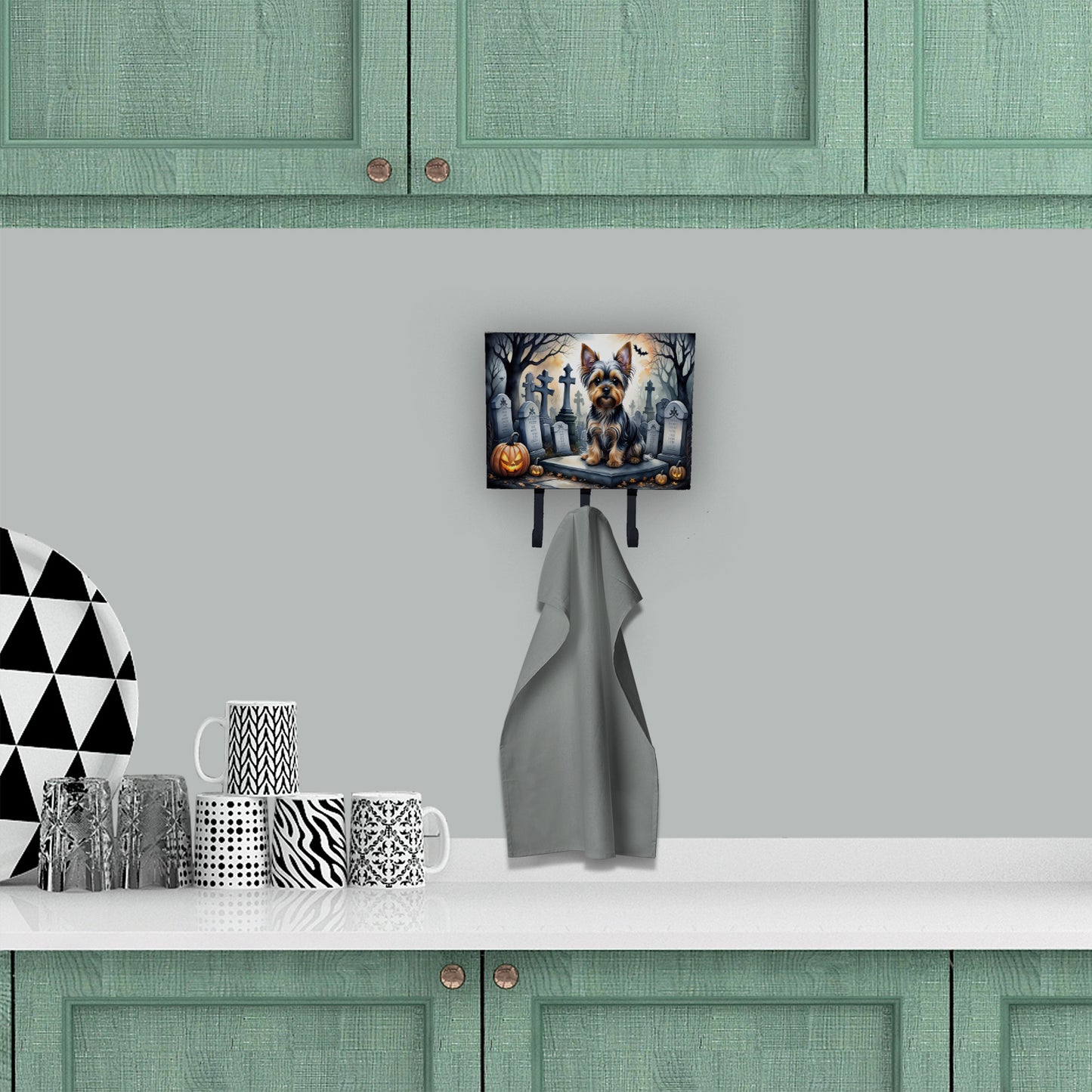 Yorkshire Terrier Spooky Halloween Leash or Key Holder