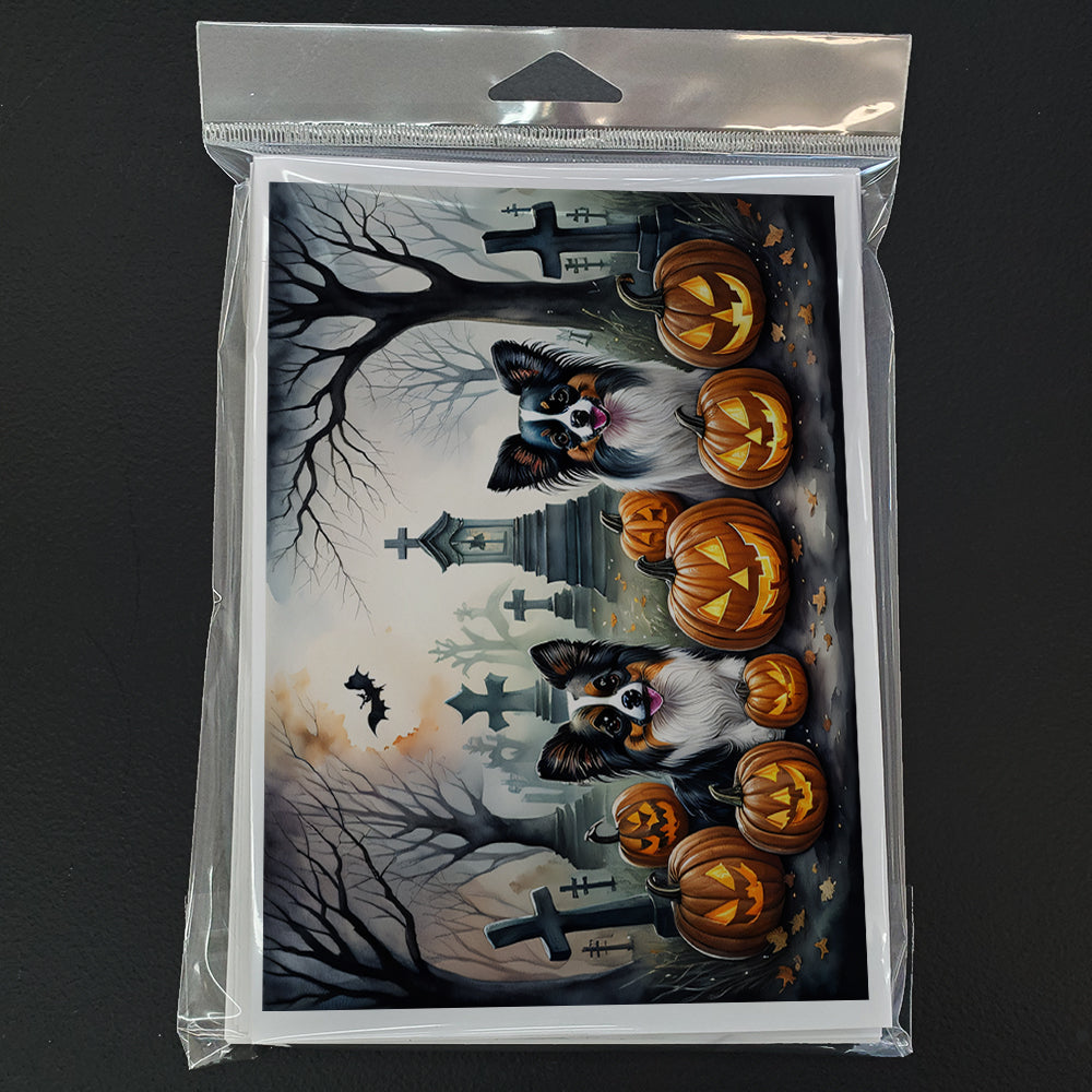 Papillon Spooky Halloween Greeting Cards and Envelopes Pack of 8