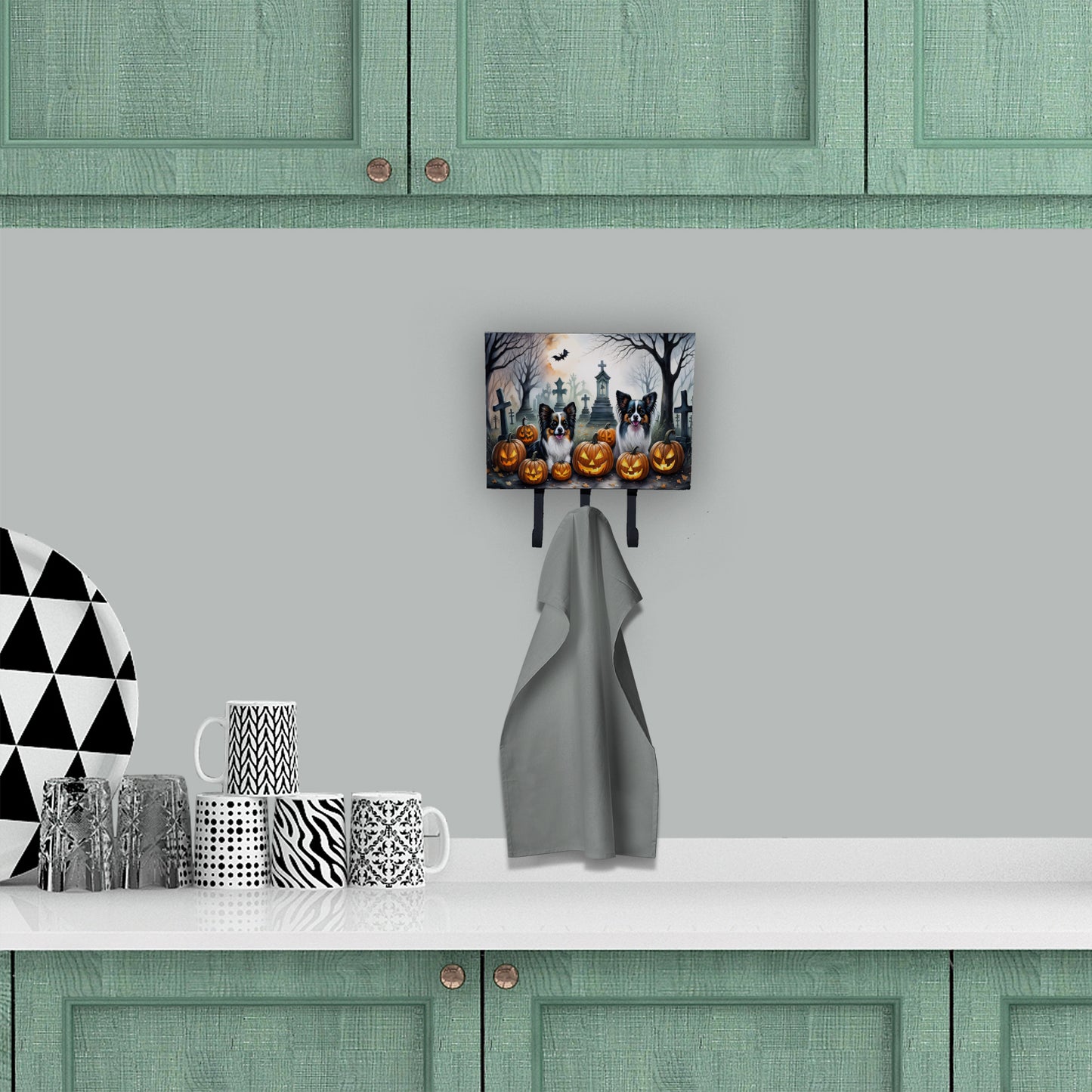 Papillon Spooky Halloween Leash or Key Holder