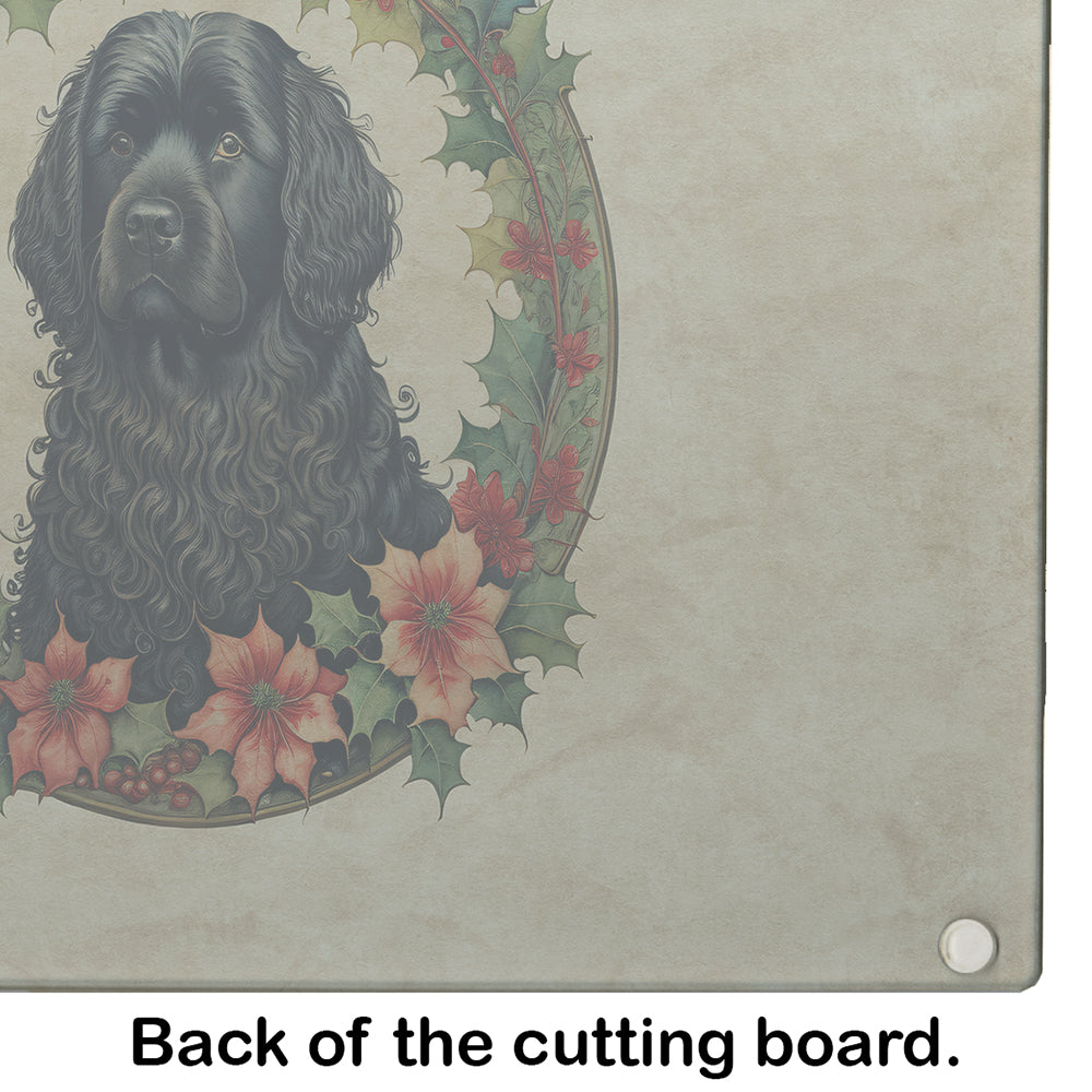 Puli Christmas Flowers Glass Cutting Board