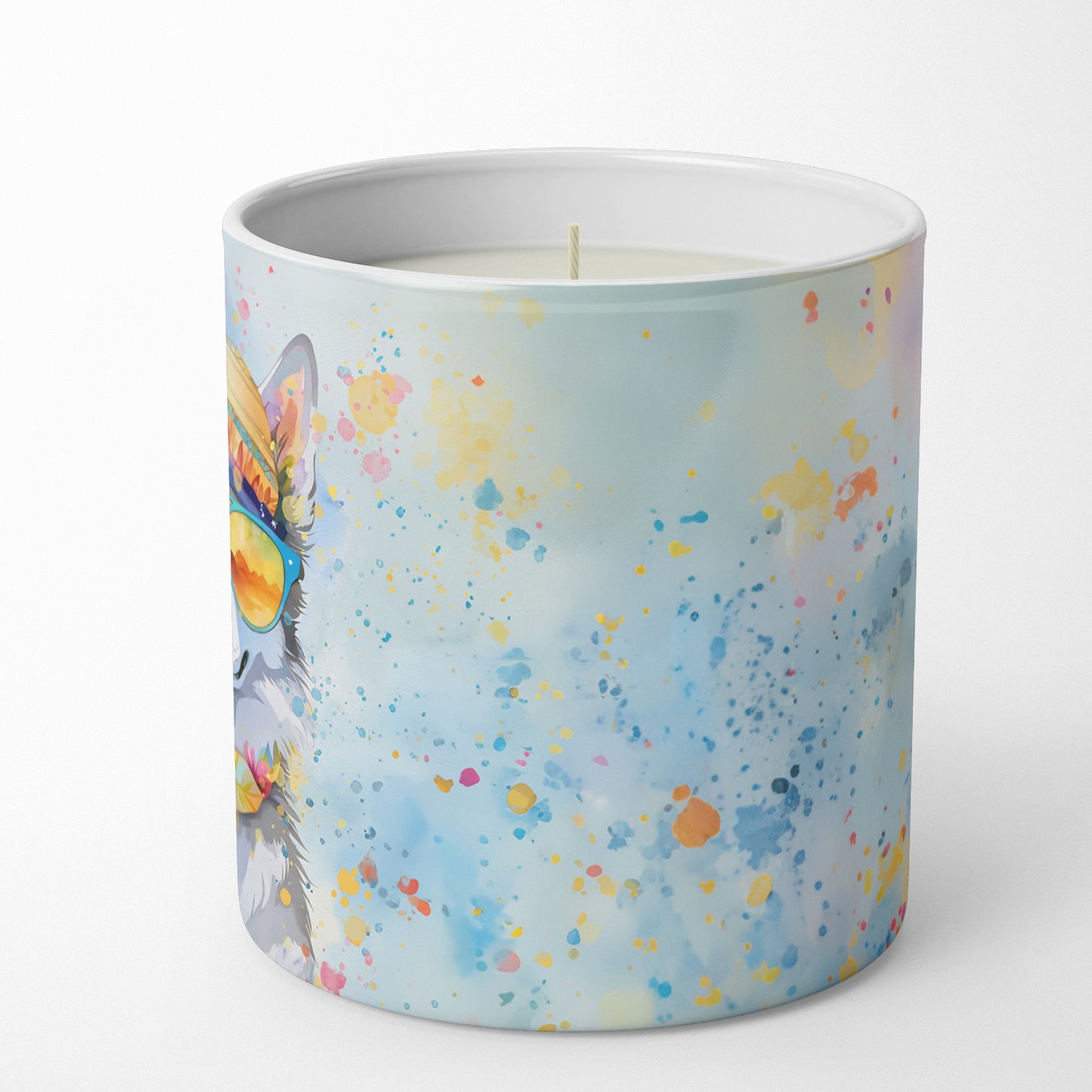 Alaskan Klee Kai Hippie Dawg Decorative Soy Candle