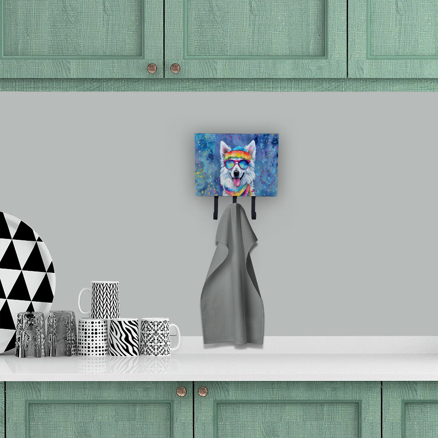 American Eskimo Hippie Dawg Leash or Key Holder