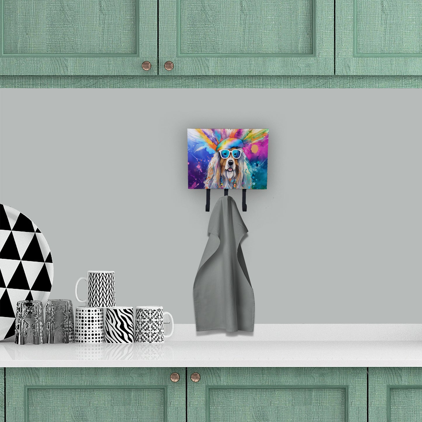 Bearded Collie Hippie Dawg Leash or Key Holder