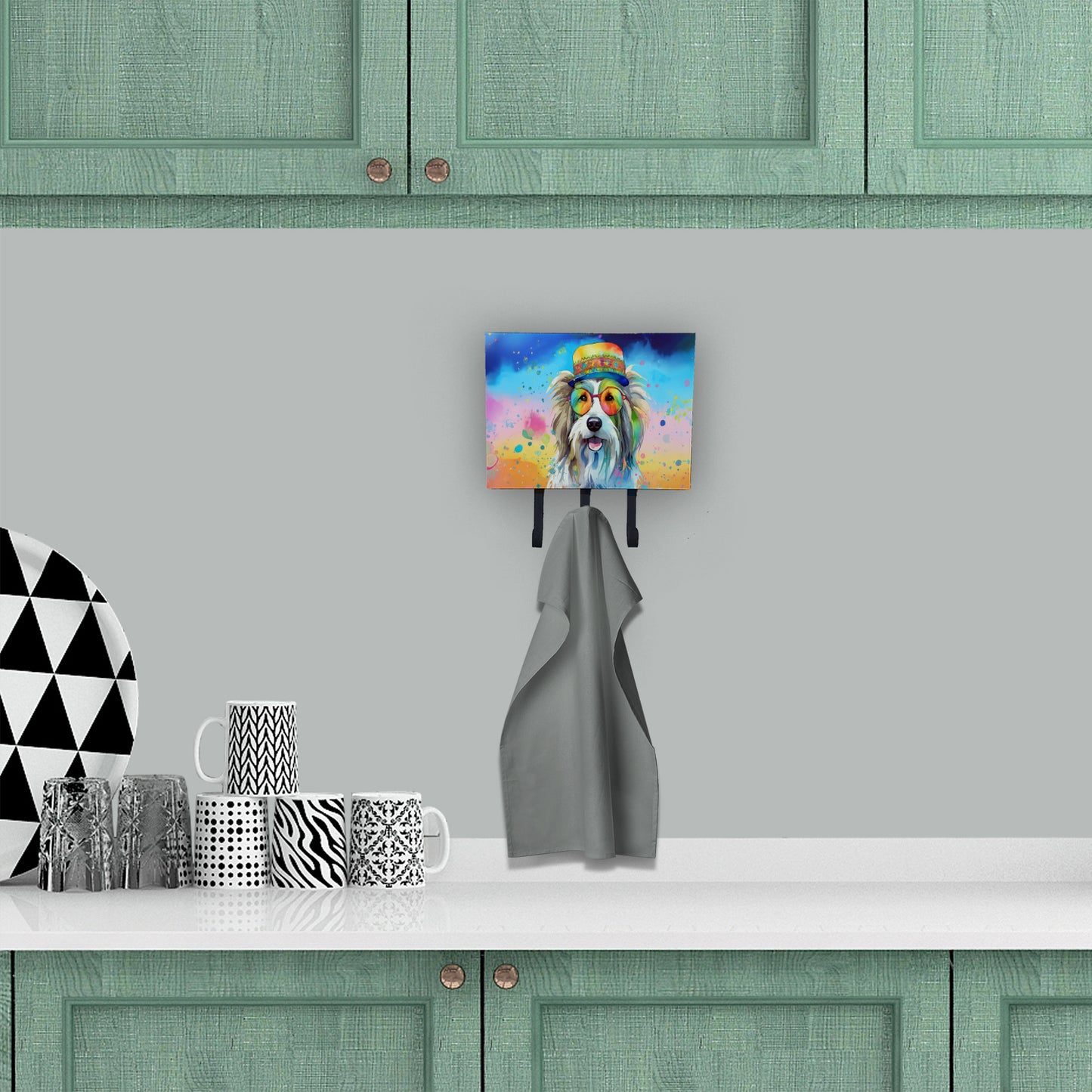 Bearded Collie Hippie Dawg Leash or Key Holder