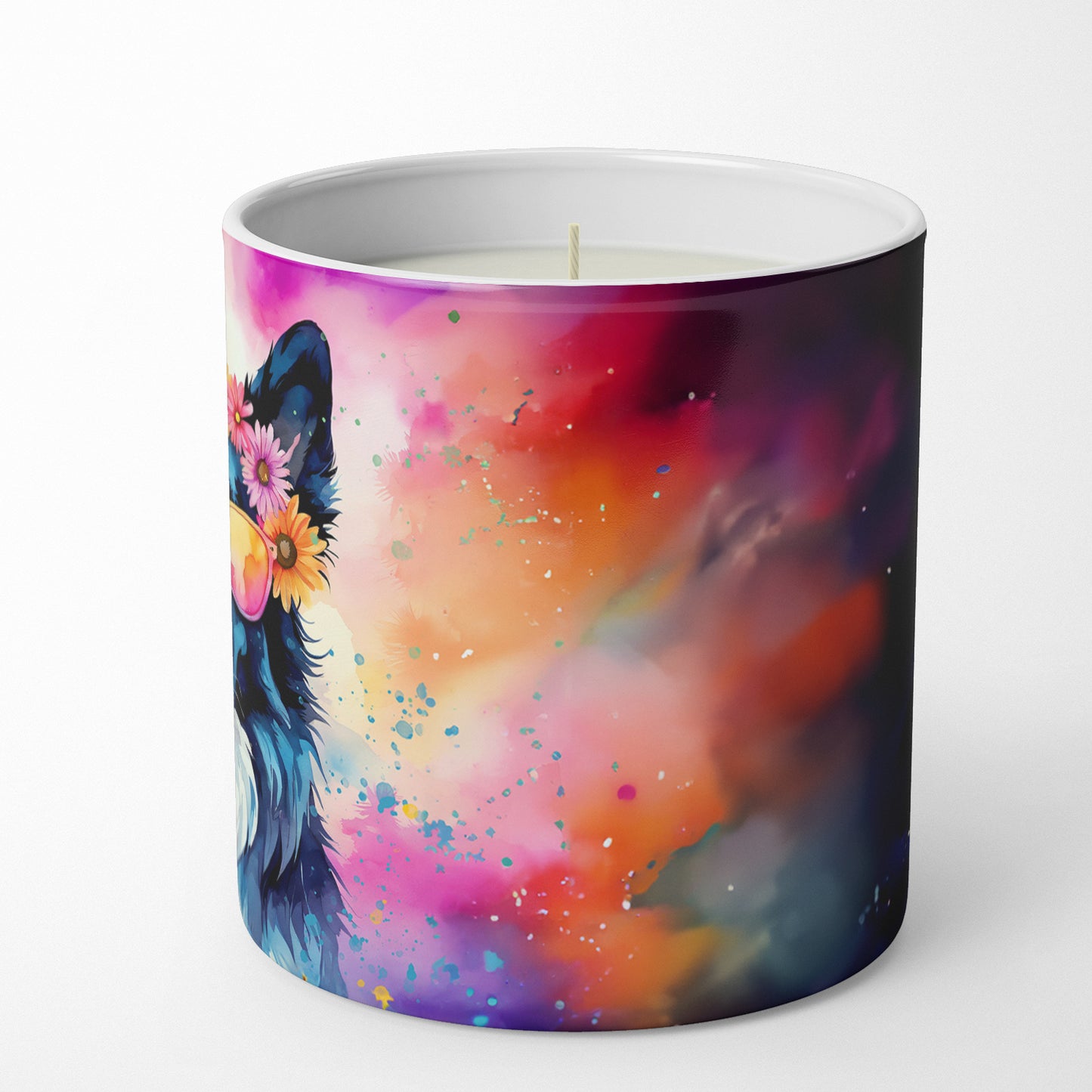 Border Collie Hippie Dawg Decorative Soy Candle