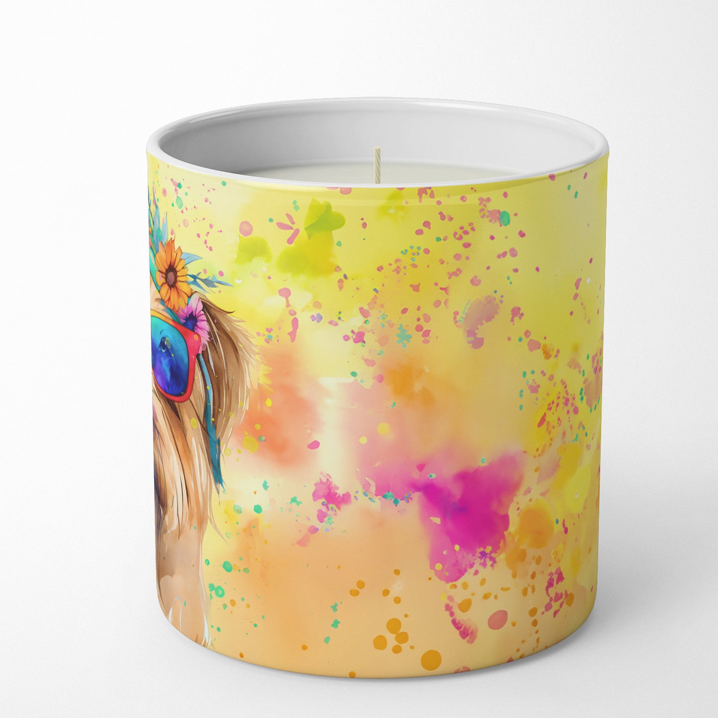 Cairn Terrier Hippie Dawg Decorative Soy Candle